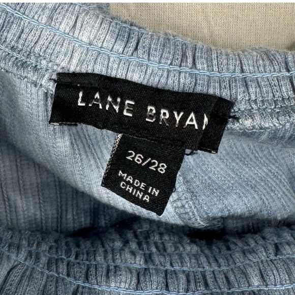 Lane Bryant Off the Shoulder Tie Front Blouse size 26/28‎ Blue/Gray - Picture 2 of 6